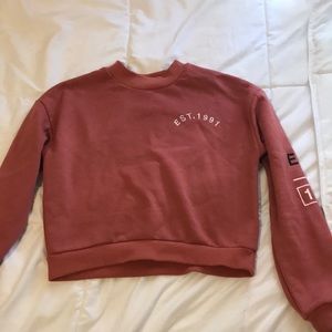 Topshop Cropped Sweatshirt